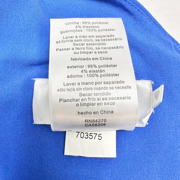 Davids Bridal Dress Womens 14 Blue Sleeveless V-Neck Ruched Waist Knee-Length - Picture 6 of 8